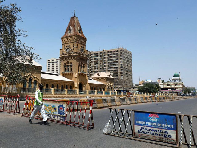 A locked down Karachi. PHOTO: REUTERS