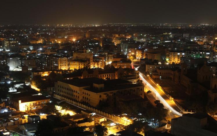 View of city skyline at dusk in Karachi. PHOTO: REUTERS