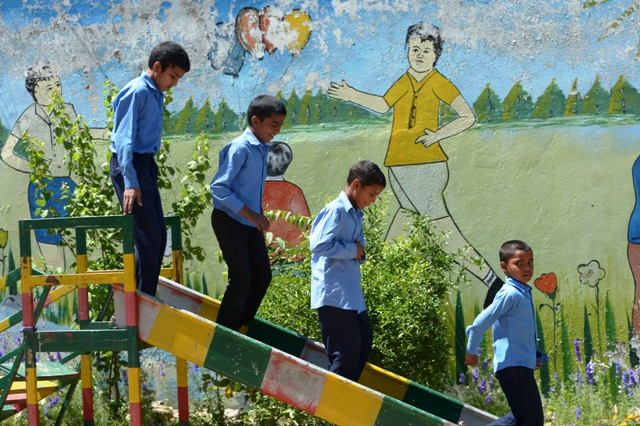 Pakistani children play at the Child Protection and Welfare Bureau in Rawalpindi. PHOTO: AFP