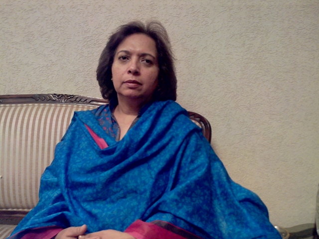 Munaza Hassan, PTI Women Wing President. PHOTO: ZAHID GISHKORI/FILE