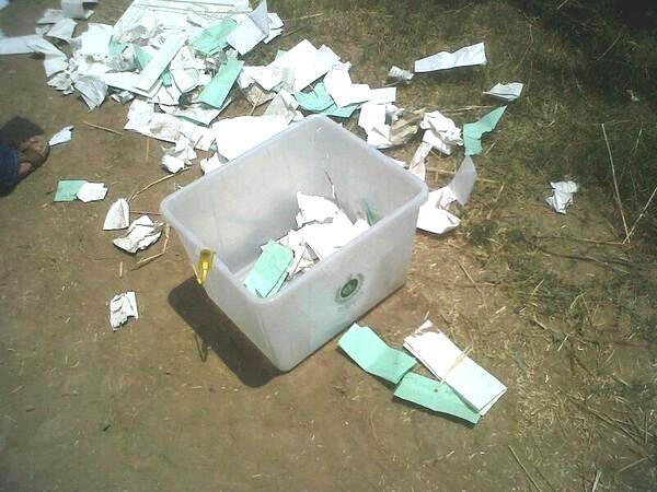 An NA-250 ballot box - photo being shared across social media.