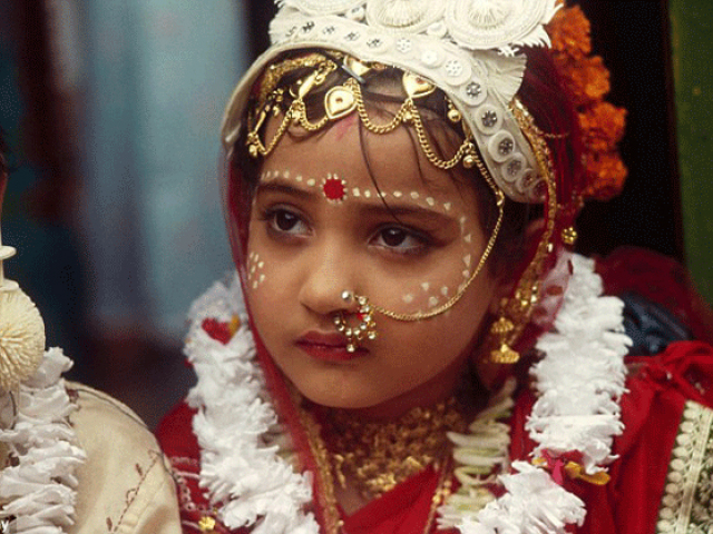 Meghawal says she was married off at 11 months old to a nine-year-old boy in her village. PHOTO: AFP