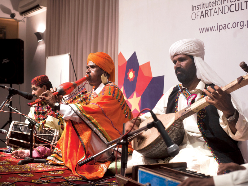 The show spotlighted a Murliyun or Been, a folk music instrument from Thar Desert that was traditionally played by snake charmers to capture and kill venomous snakes. PHOTO: MYRA IQBAL/EXPRESS