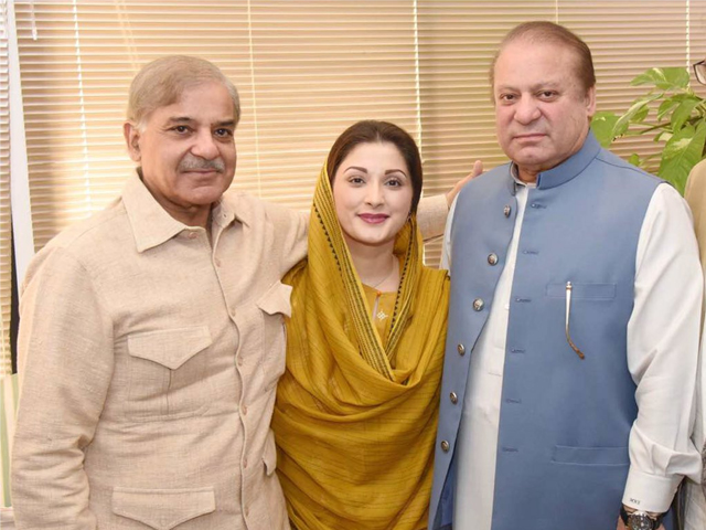 For PML-N, their trump card is not Shehbaz, but Nawaz and Maryam. PHOTO: TWITTER/ MARYAMNSHARIF