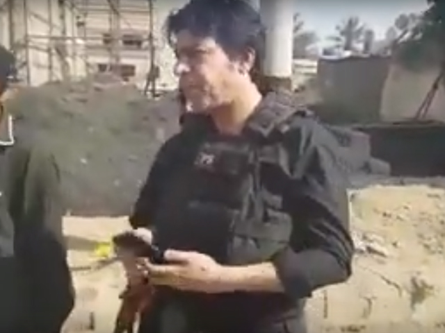 PTI MNA Faisal Vawda arrived at the scene with a gun and a bulletproof vest. PHOTO: SCREENSHOT