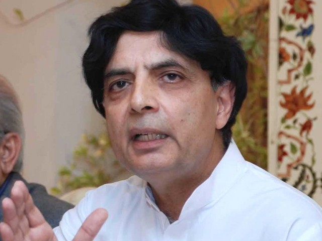 Interior Minister Chaudhry Nisar Ali Khan. PHOTO: INP