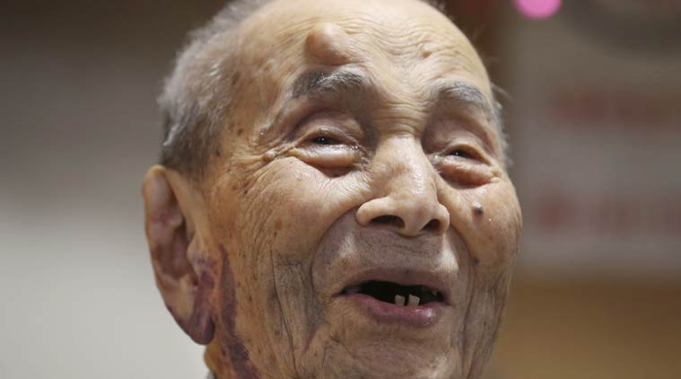Koide was born on March 13, 1903, and worked as a tailor. He became the oldest man with the death of Sakari Momoi of Tokyo in July at age 112. PHOTO: ASSOCIATED PRESS