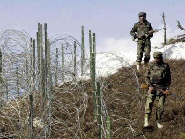 A file photo of Indian security forces across the LoC. PHOTO: AFP